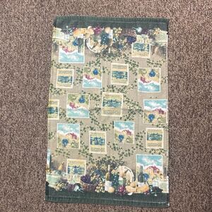 4/$30 Vintage Bath Towel Farmhouse Print Rug No Tag